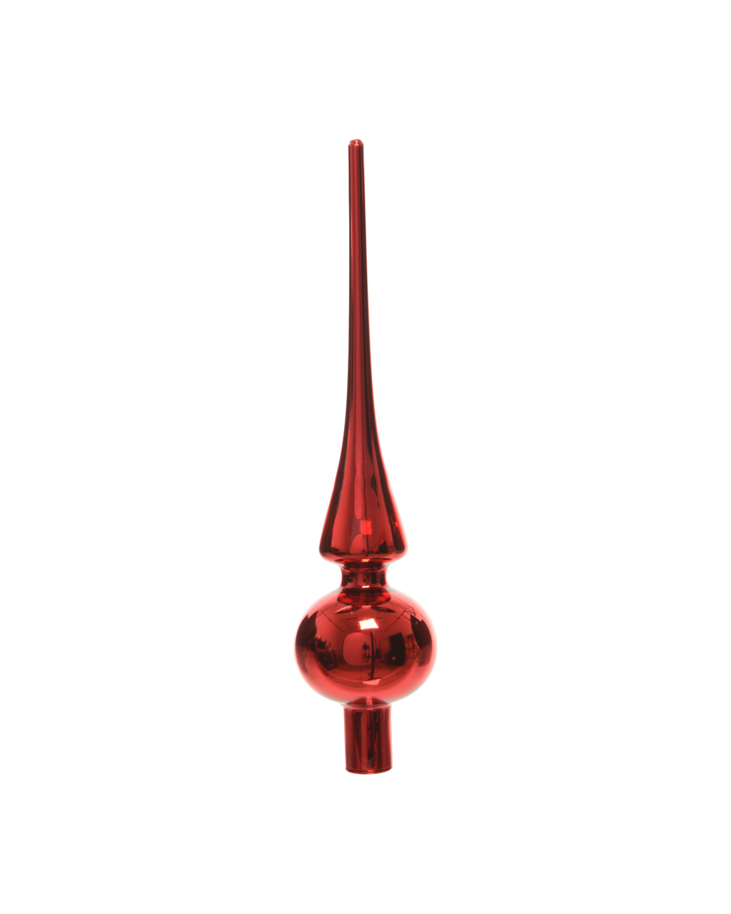 Piek glas 26 cm glans, kerstrood