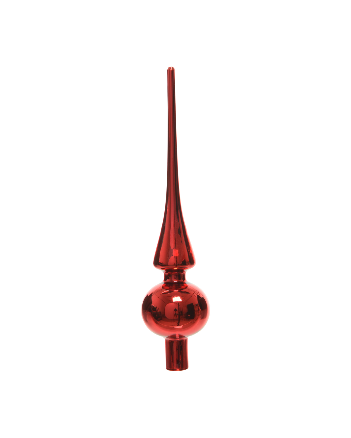 Piek glas 26 cm glans, kerstrood