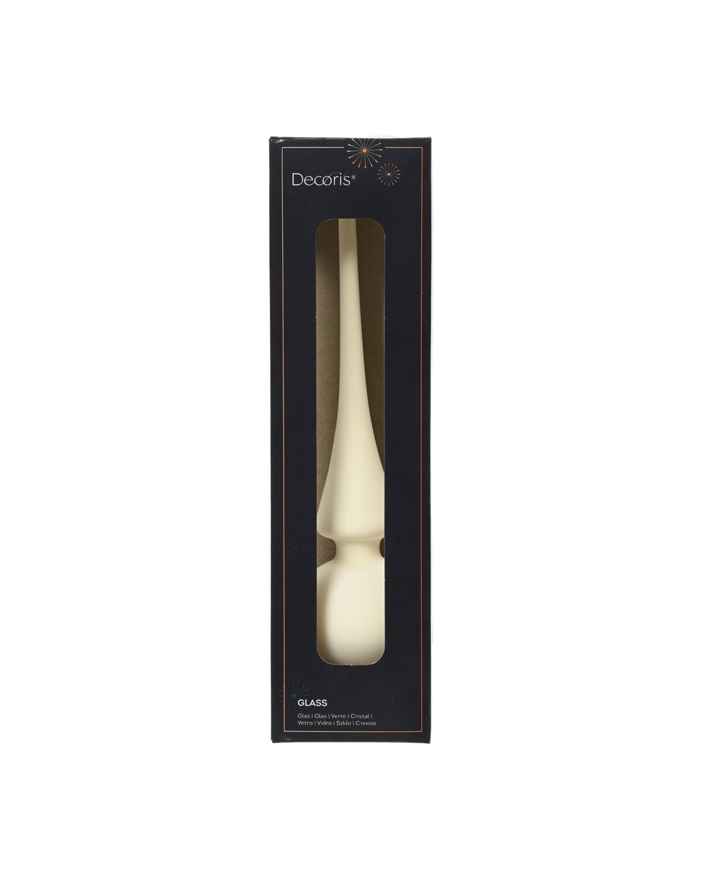 Piek glas 26 cm mat, wolwit