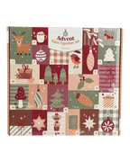 Adventskalender met 24 glazen figuurtjes, rood