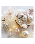 Kerstballen glas 6 cm, koker à 10, parel