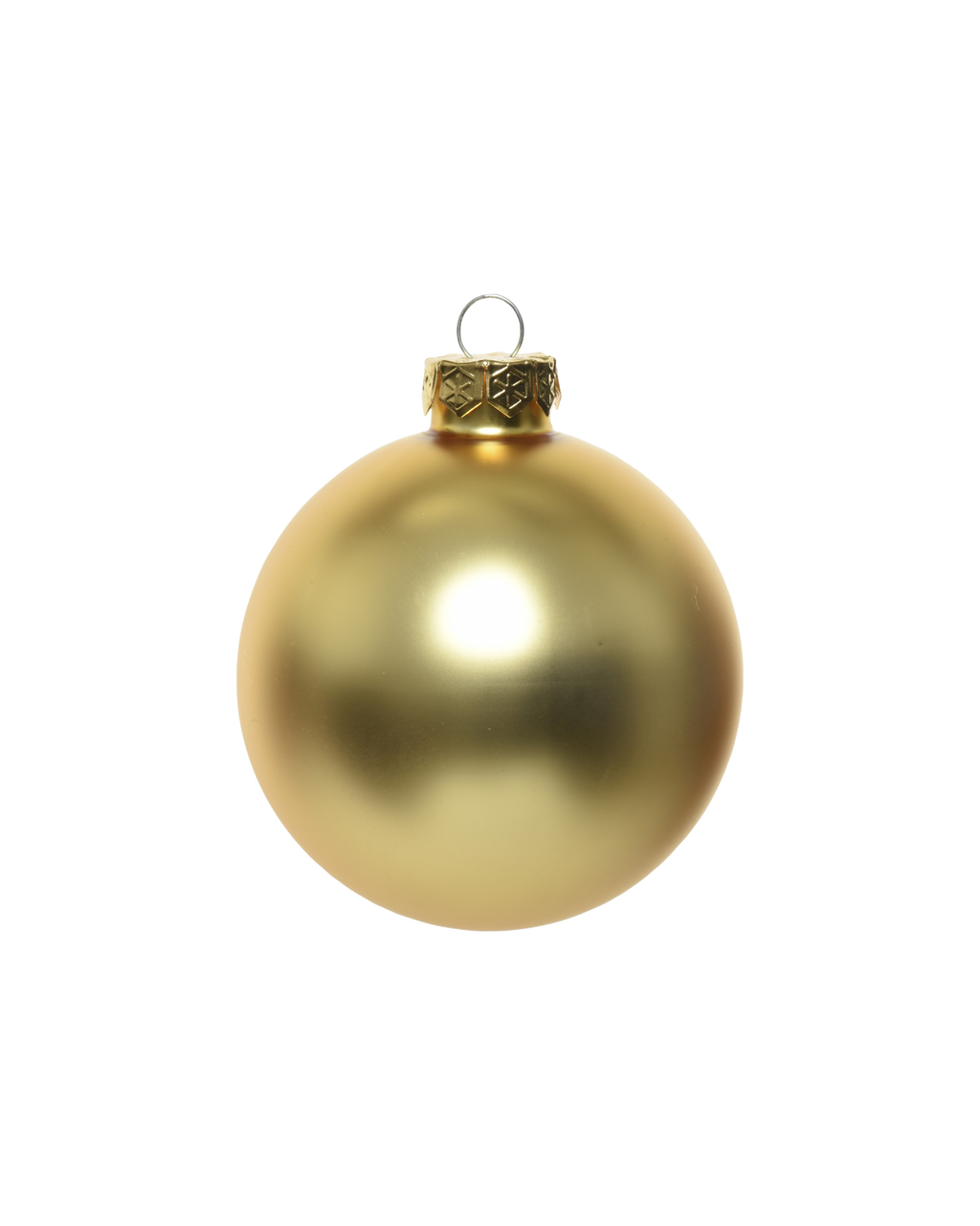 Kerstballen glas 6 cm, koker à 10, licht goud