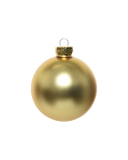 Kerstballen glas 6 cm, koker à 10, licht goud