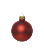 Kerstballen glas 6 cm, koker à 10, kerstrood