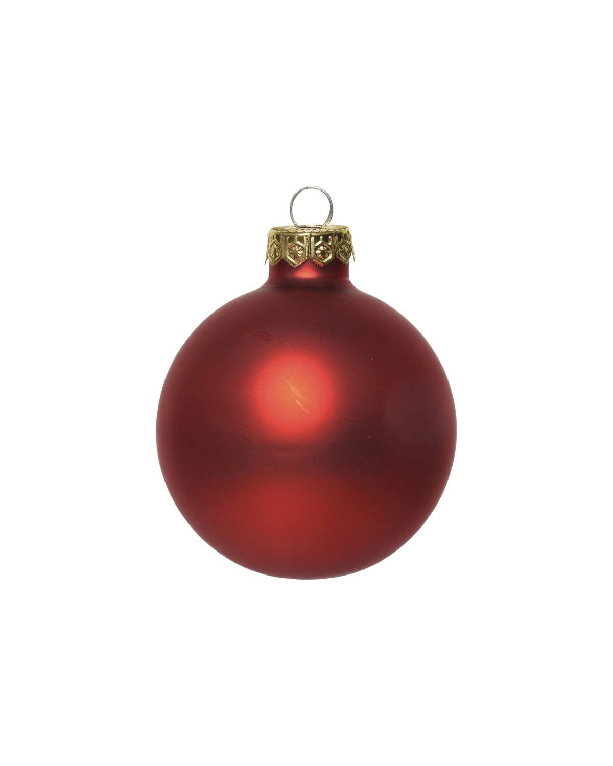 Kerstballen glas 6 cm, koker à 10, kerstrood