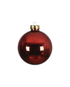 Kerstballen glas 6 cm, koker à 10, kerstrood