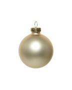 Kerstbal glas 8 cm, parel, mat