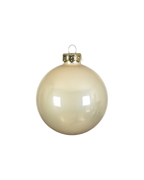 Kerstbal glas 8 cm, parel, glans