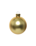 Kerstbal glas 8 cm, licht goud, mat