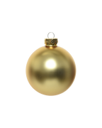Kerstbal glas 8 cm, licht goud, mat