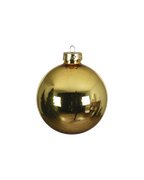 Kerstbal glas 8 cm, licht goud, glans