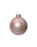Kerstbal glas 8 cm, poederroze, mat