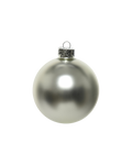 Kerstbal glas 8 cm, zilver, mat
