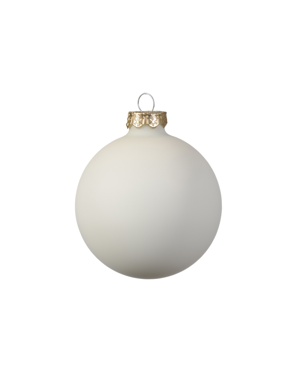 Kerstballen glas 6 cm, koker à 20, wolwit