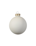Kerstballen glas 6 cm, koker à 20, wolwit