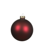 Kerstballen glas 6 cm, koker à 10, ossenbloed