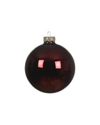 Kerstballen glas 6 cm, koker à 10, ossenbloed