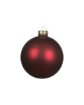Kerstbal glas 8 cm, ossenbloed, mat