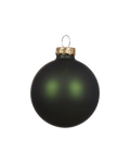 Kerstbal glas 8 cm, dennengroen, mat