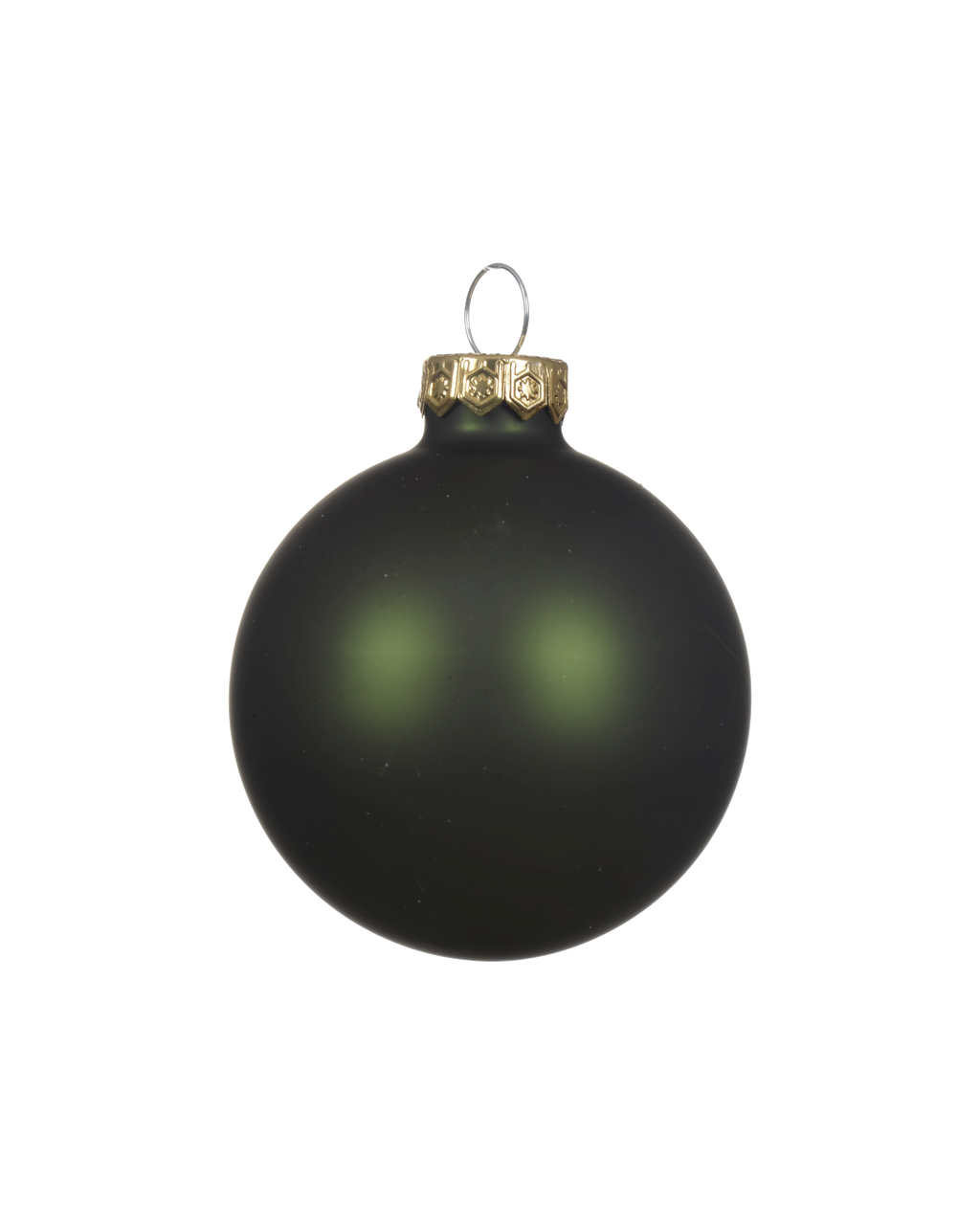 Kerstballen glas 6 cm, koker à 10, dennengroen