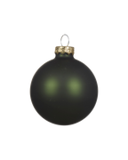 Kerstballen glas 6 cm, koker à 10, dennengroen