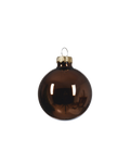 Kerstballen glas 6 cm, koker à 10, espresso