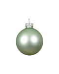 Kerstbal glas 7 cm silver inside, mintgroen, mat