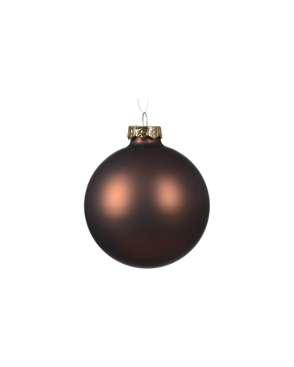 Kerstbal glas 8 cm, espresso, mat