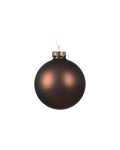 Kerstbal glas 8 cm, espresso, mat