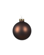 Kerstbal glas 8 cm, espresso, mat