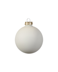 Kerstbal glas 8 cm, wolwit, mat