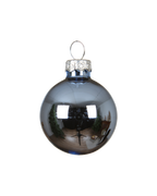 Kerstballen glas 6 cm silver inside, koker à 10, ochtendblauw