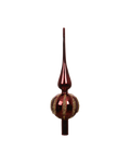Piek glas 31 cm glans met glitter, ossenbloed