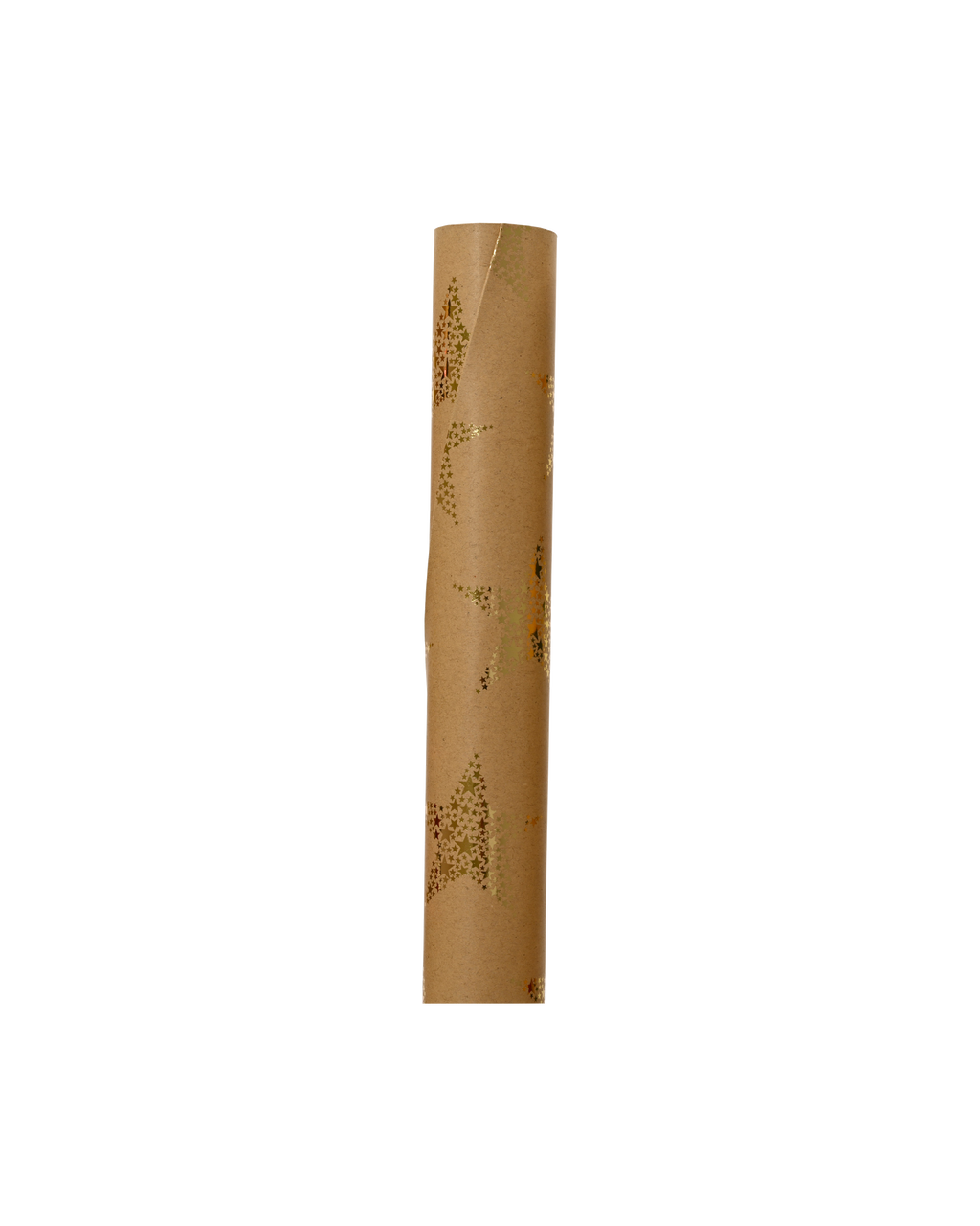 Inpakpapier kraft met hot stamp, 150 x 70 cm, gouden ster