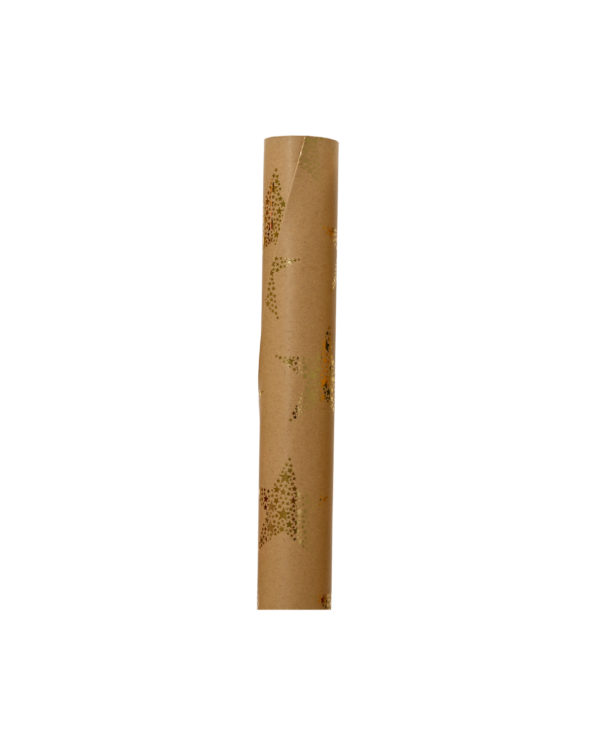 Inpakpapier kraft met hot stamp, 150 x 70 cm, gouden ster