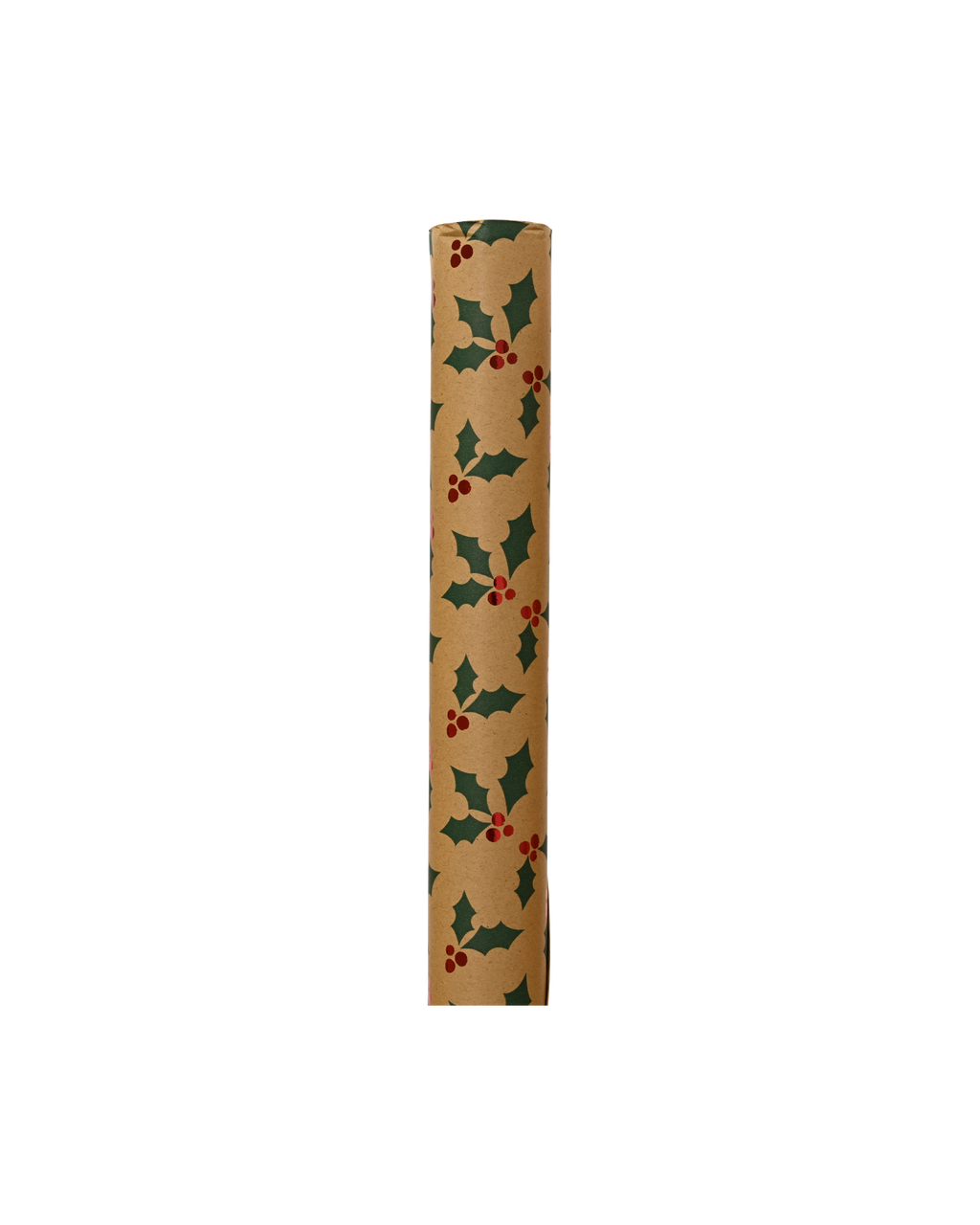 Inpakpapier kraft met hot stamp, 150 x 70 cm, groene hulst