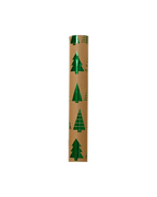 Inpakpapier kraft met hot stamp, 150 x 70 cm, groene kerstboom