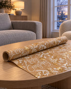 Inpakpapier kraft met hot stamp, 150 x 70 cm, Merry Christmas