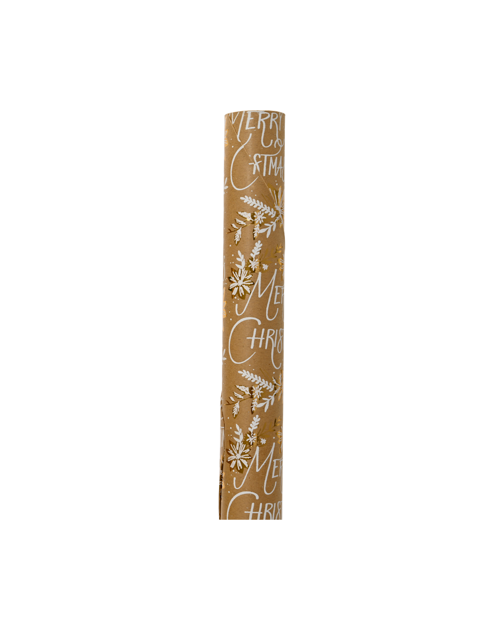 Inpakpapier kraft met hot stamp, 150 x 70 cm, Merry Christmas