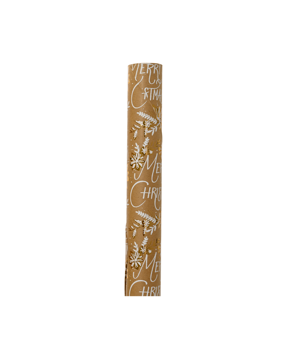Inpakpapier kraft met hot stamp, 150 x 70 cm, Merry Christmas