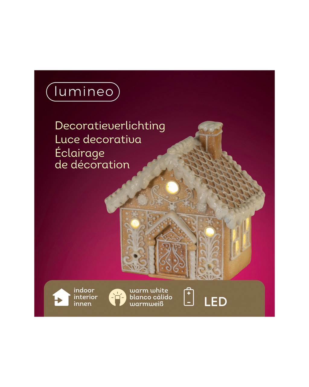 Micro LED huisje, peperkoekhuis