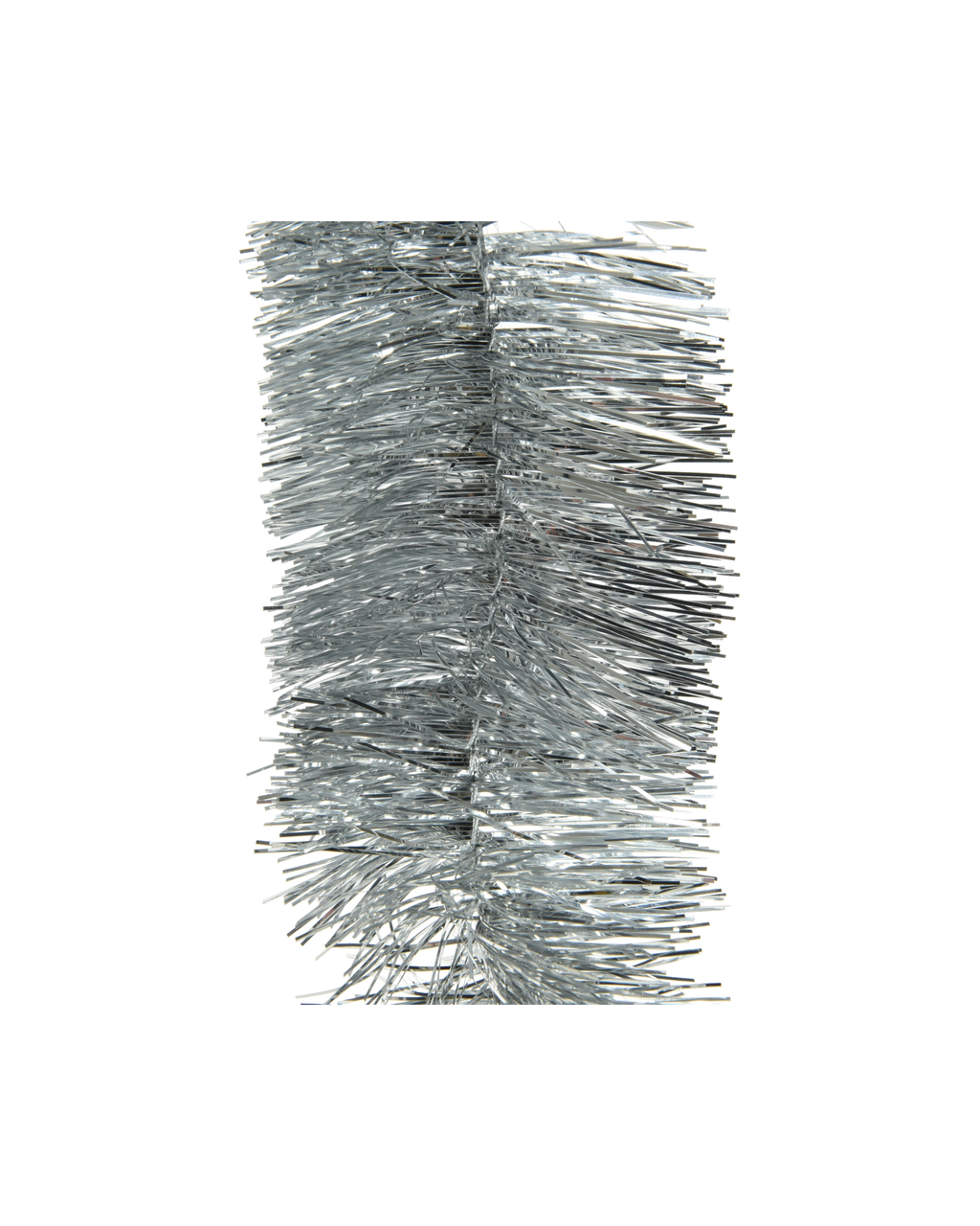 Lametta slinger, diameter 7 cm, lengte 270 cm, zilver