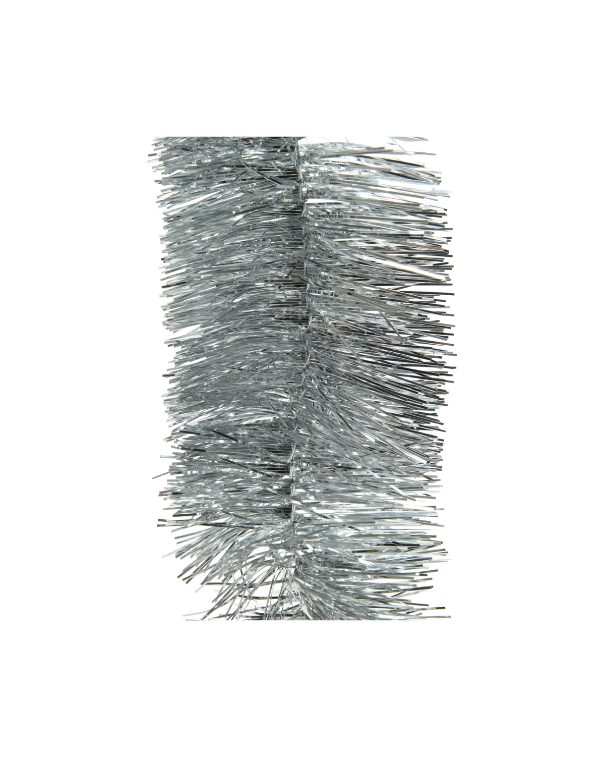 Lametta slinger, diameter 7 cm, lengte 270 cm, zilver