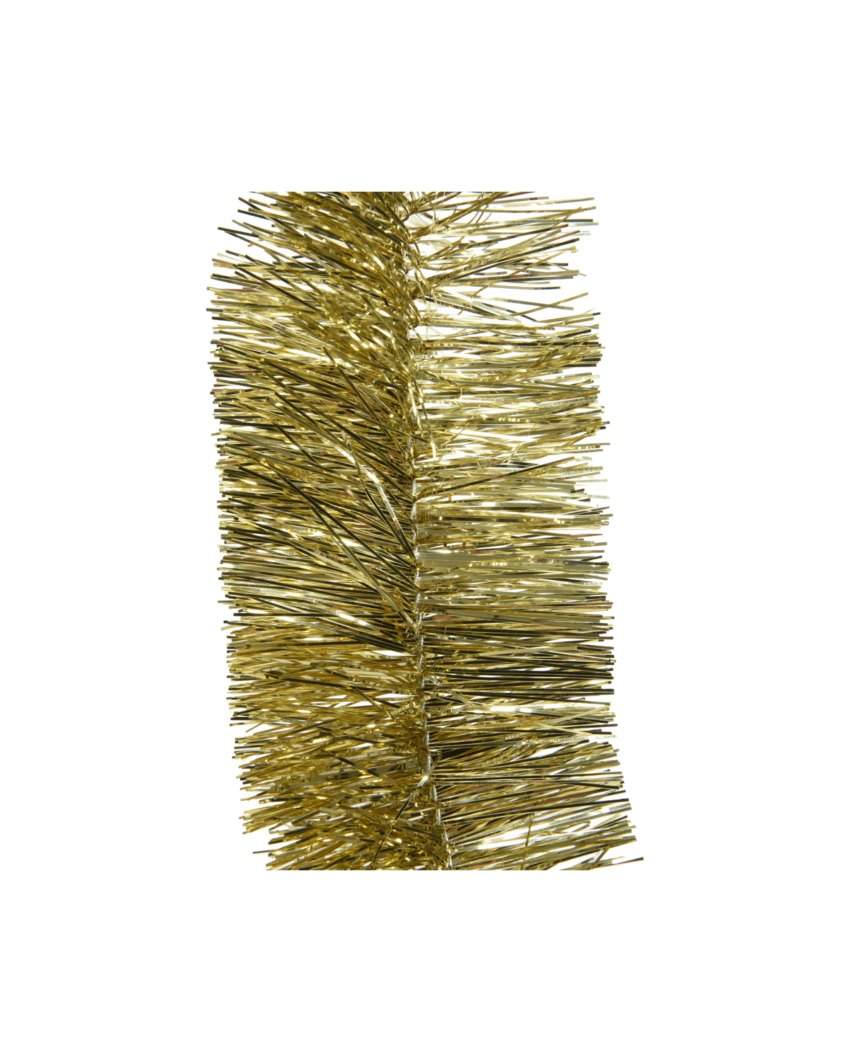 Lametta slinger, diameter 7 cm, lengte 270 cm, licht goud