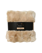 Plaid faux fur, beige