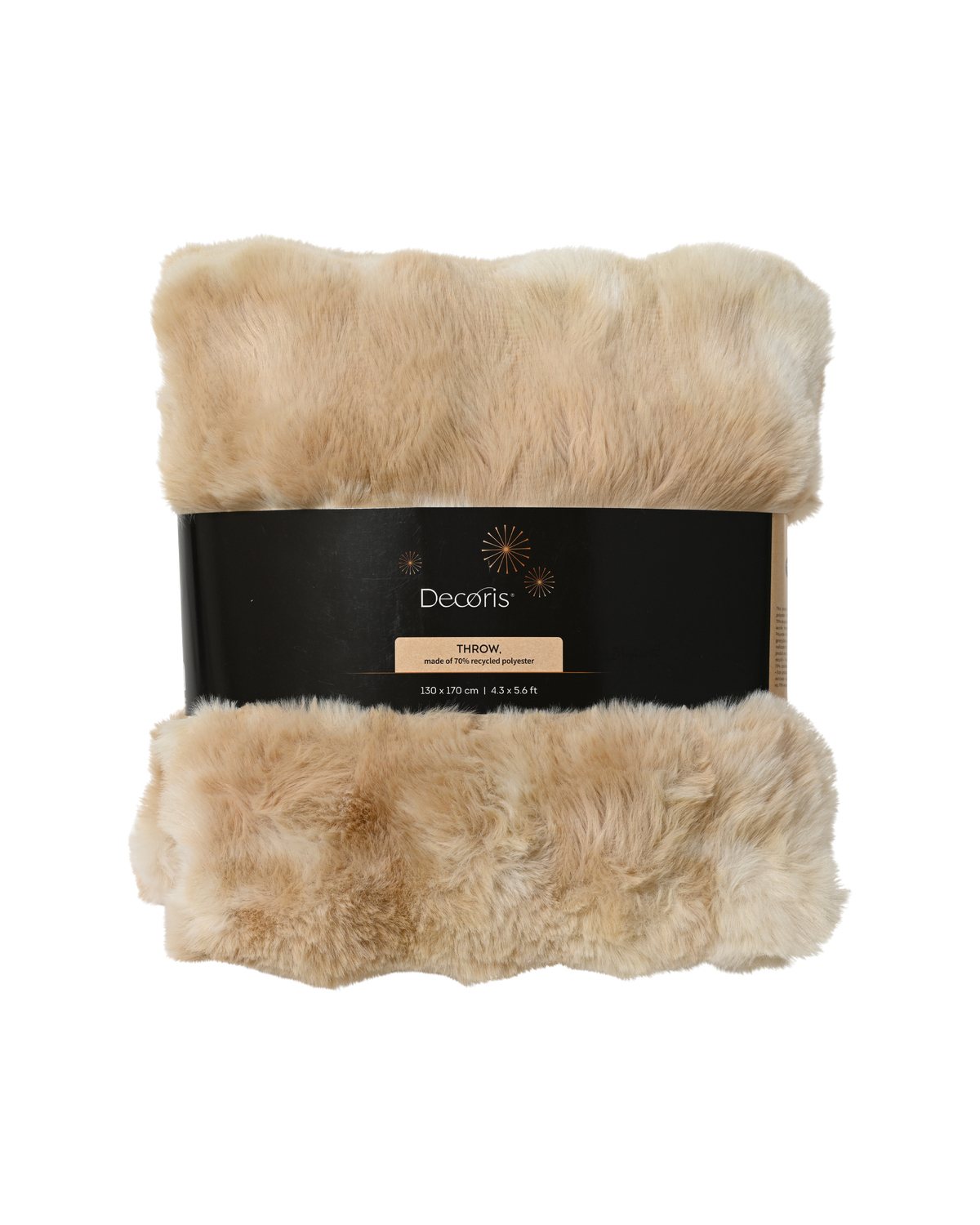 Plaid faux fur, beige