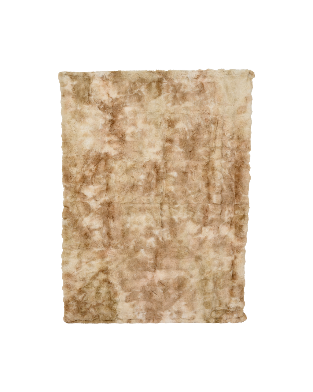 Plaid faux fur, beige
