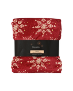 Plaid met gouden sneeuwvlokken, rood