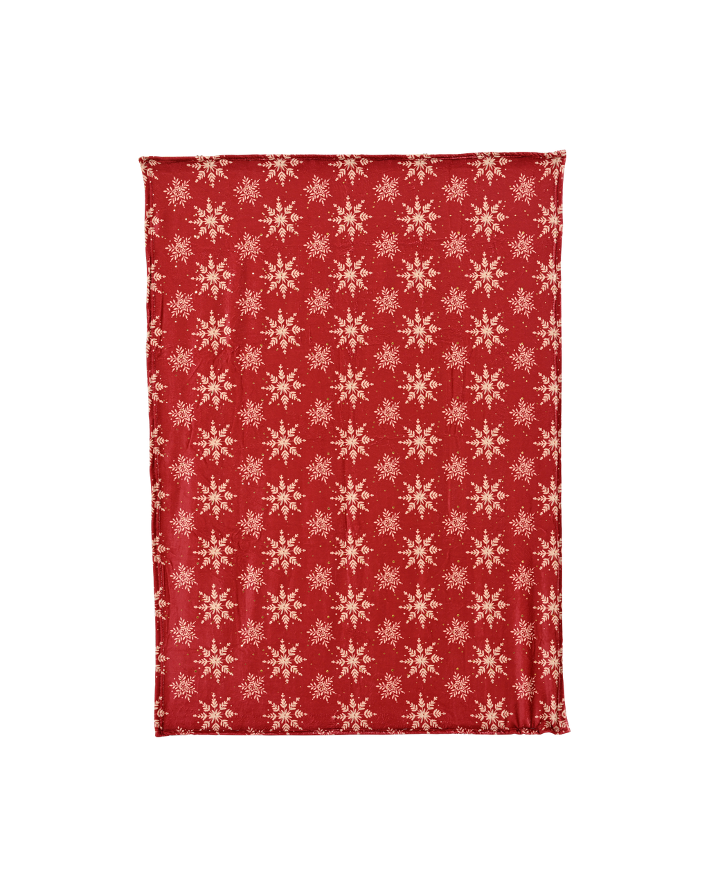 Plaid met gouden sneeuwvlokken, rood