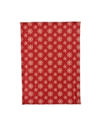 Plaid met gouden sneeuwvlokken, rood